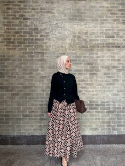 Alternative view of Luna Skirt with Hand Block Prints